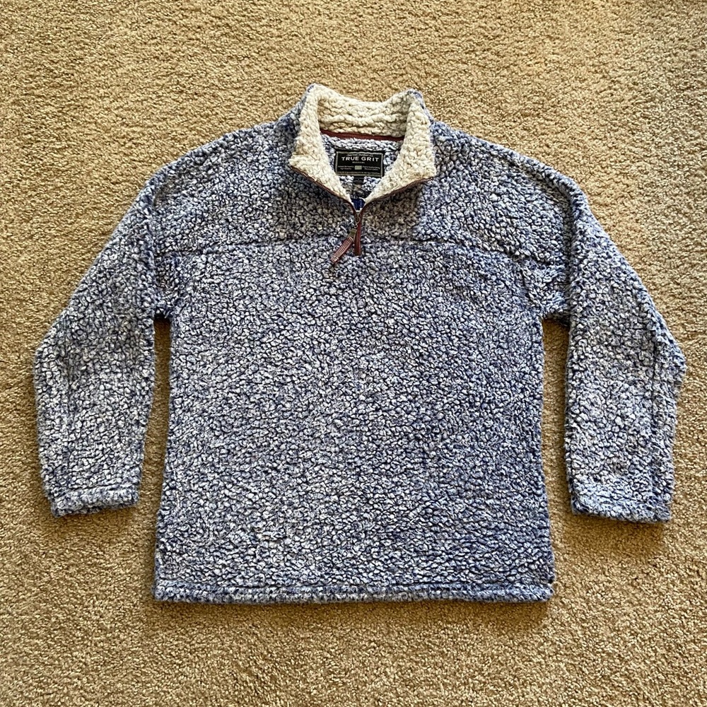 True Grit Frosty Tipped Pullover MINT CONDITION 1/4 Zip